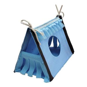 Rifugio blu per piccoli animali Tunnel per cavie ricci topi letto per piccoli animali domestici - Product Image 5
