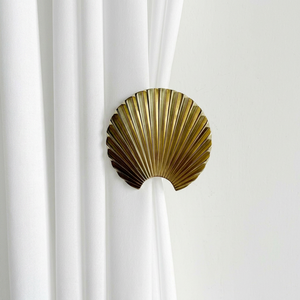 Art Deco Gold Fan Shape Curtain Holdbacks Glam Style Decorative Accessories for Curtains - Product Image 1