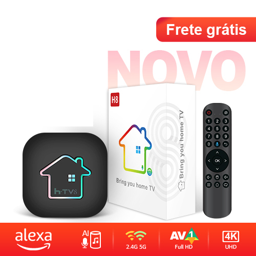 HTV H8 Android TV Box - Voice Remote Control & 4K Support