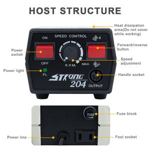Forte trapano ad alta velocità micromotore laboratorio dentale manipolo micromotore elettrico macchina di lucidatura per salone di bellezza Nail Drill Machi - Product Image 5