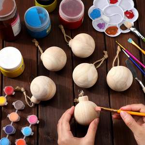 <span class=keywords><strong>Boule</strong></span> <span class=keywords><strong>de</strong></span> <span class=keywords><strong>bois</strong></span> ornements ronds naturels inachevés pour arbres artisanat suspendu <span class=keywords><strong>boule</strong></span> <span class=keywords><strong>de</strong></span> décoration <span class=keywords><strong>de</strong></span> peinture bricolage pour l'artisanat peinture - Product Image 5