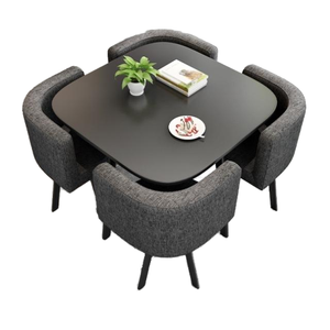 Harga pabrik furnitur ruang makan grosir meja makan mode marmer dan Set kursi untuk furnitur rumah - Product Image 6