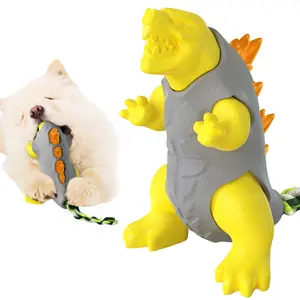 Factory wholesale superhero series monster godzilla rubber chew toys dog teeth chew toys chew toys for aggressive chewers
