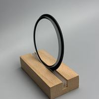 Bague de bouton audio en verre avec bord en escalier Corning, forme arrondie et impression de qualité supérieure pour amplificateur, harmonie tactile et visuelle