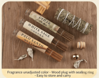 Bâtons d'encens naturels en bois aromatique et sauge blanche pour la purification des espaces et l'équilibrage énergétique de la maison en automne/printemps/été