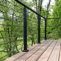Système de garde-corps en câble d'acier inoxydable moderne pour balcon, terrasse, escalier et palier