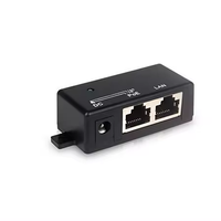 Injecteur/Splitter PoE passif EEE 802.3af 1 port 12VDC à brancher avec sortie 800mA pour téléphones IP et points d'accès Certifié CE ROHS