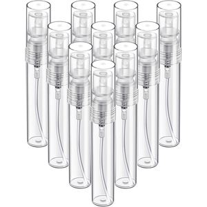 Empty 2ML Glass <b>Spray</b> <b>Bottle</b> Small Refillable Fragrance <b>Mini</b> Samples Perfume <b>Bottle</b> Wholesale 100pcs Screen Printing - Product Image 1