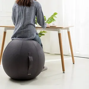 Top seller Linho Tecido ioga ball cover sentado bola cadeira com alça bomba China fabricante para E-commer Plataforma Baixo MOQ