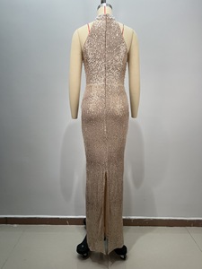 Abito da Sera di Lusso con Perline e <span class=keywords><strong>Maniche</strong></span> <span class=keywords><strong>Lunghe</strong></span> per Donne, Elegante <span class=keywords><strong>Vestito</strong></span> Formale per Matrimoni e Feste - Product Image 5