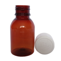 Bouteille médicinale liquide oral en plastique PET 60ML pour liquide oral avec bouchon à vis bouchon de mesure conception de bouteille en plastique de haute qualité