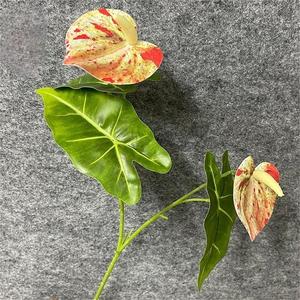 Bán buôn Latex <span class=keywords><strong>anthurium</strong></span> Hoa số lượng lớn lá bó chất lượng tốt mini giả nhựa nhân tạo trang trí - Product Image 3