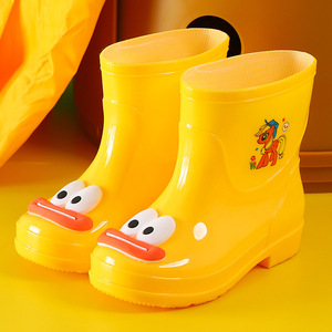 รองเท้าบูทกันฝนบุขนแกะระบายอากาศได้และกันน้ำสำหรับเด็กชายหญิงอายุ 2-11 ปีการ์ตูนรองเท้ายางกันลื่นรองเท้าบูทหิมะที่ให้ความอบอุ่น - Product Image 6