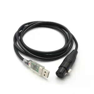 Cable de micrófono USB, cable convertidor de enlace de micrófono XLR hembra a USB para micrófonos o grabación Karaoke Sing,10 pies (USB a XLR)