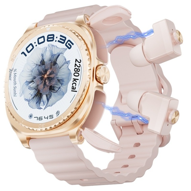 2026 AMOLED 2 1 Smart Watch TWS Earphone for Call HD Screen IP67 Waterproof 11-30 Days Battery Life Health Monitor Elderly