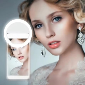 Luce Anulare per Selfie Personalizzata con 28 Lampade LED, Supporto Portatile con Clip e Treppiede, Asta Ricaricabile con Supporto per Fotocamera per Cellulare - Product Image 3