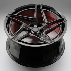 Nuovi Cerchi in Lega di Alluminio Forgiati Personalizzati WX 18-20 Pollici per <span class=keywords><strong>Audi</strong></span> <span class=keywords><strong>A6</strong></span> <span class=keywords><strong>C6</strong></span> C7 5x112/120 ET30 Nero Rosso Bicolore - Product Image 2