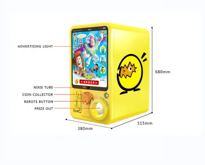100 мм металлический гасяпон-автомат, детские игрушки, торговый автомат, капсулы, игрушечный подарок-автомат