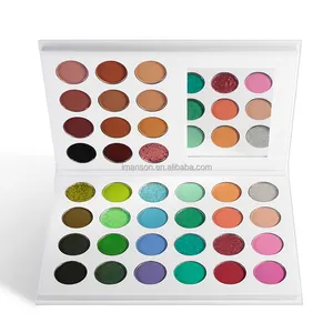 Paleta de sombras afiadas 36 cores, maquiagem à prova d'água de alta qualidade para os olhos