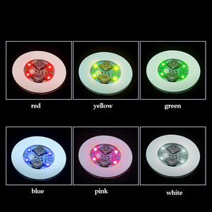 Nouvel arrivage de sous-verres de bouteilles de LED légers avec adhésif LED autocollant lumière colorée Mini LED sous-verre de tasse LED lumière de boisson - Product Image 6