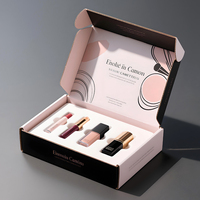 Logo personnalisé brillant à lèvres rouge à lèvres soins de la peau cosmétique postal carton ondulé expédition Mailer boîtes d'emballage en papier