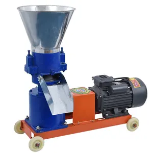 High Output Wood Chip Biomass Straw Mini Pellet Flat Die Small Scale Wood Pellet Mill Feed Extruder Making Machine Price