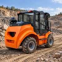 Chariot élévateur tout-terrain fiable de 4, 5 et 6 tonnes, 4x4, diesel, hydraulique, pour la manutention de matériaux en extérieur
