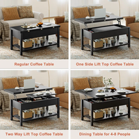 Table basse multifonctionnelle Table de salle à manger extensible et polyvalente Table de travail pliable avec rangement caché