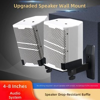 Support mural en fer et plastique pour haut-parleur, support de bureau pour moniteur/HIFI avec angle réglable