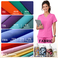 Seragam Medis Warna Sesuai Pesanan, Set Baju Scrub 72% Poliester 21% Rayon 7% Spandex, Pakaian Perawat Wanita, Baju Klinik Rumah Sakit