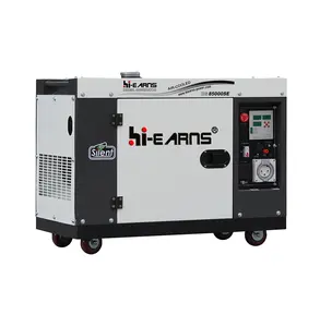 DG8500SE ดีเซล Hi-earns มอเตอร์เครื่องกำเนิดไฟฟ้าเงียบ7kva บ้าน