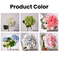 Neuankömmling Real Touch Hortensie Künstliche Blume Große Hortensien Blumen Künstliche Hochzeit Latex Weiß Blau Hortensie