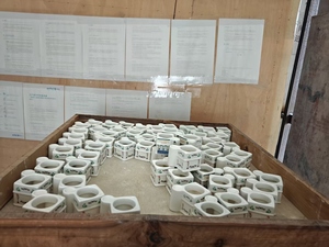 Tarro de especias con forma de Casa vintage tarros de especias pintados a mano Casa de cerámica en una colección de modelos Casa de porcelana fina tarro de especias - Product Image 6