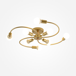 Lámpara de <span class=keywords><strong>techo</strong></span> <span class=keywords><strong>LED</strong></span> nórdica moderna, luces de bola de cristal dorado con hierro E27, <span class=keywords><strong>luminaria</strong></span> decorativa para el hogar para dormitorio y sala de estar - Product Image 4