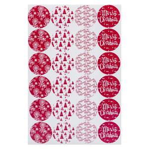 Natale rosso Mix etichette adesive 3 cm - Product Image 1