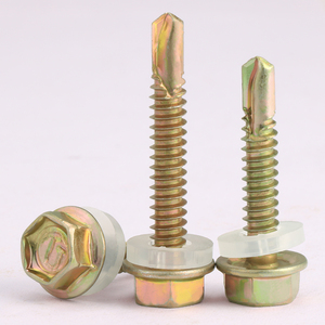 Vis à pointe hexagonale externe à dents fines galvanisées par norme nationale pour les tuiles en acier de couleur queue d'aronde - Product Image 1