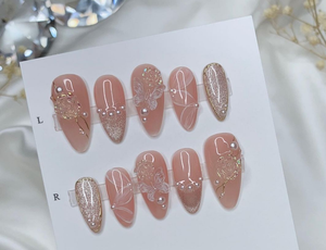 <span class=keywords><strong>Puntas</strong></span> acrílicas de gel pintadas a mano, bonitas de lujo, personalizadas, hechas a mano, de alta calidad - Product Image 3