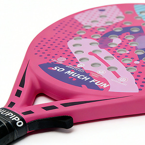 Raquette de <span class=keywords><strong>padel</strong></span> ronde OEM/ODM en fibre de carbone pour le sport, portable et offrant un équilibre entre puissance et contrôle - Product Image 3