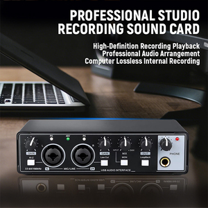 <span class=keywords><strong>Carte</strong></span> <span class=keywords><strong>Son</strong></span> Externe USB Professionnelle <span class=keywords><strong>pour</strong></span> Enregistrement, Doublage en Direct, Chant, <span class=keywords><strong>Guitare</strong></span>, Livres Audio - Product Image 5