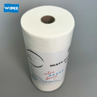 WIPEX Rollo de Papel Absorbente Industrial Desechable de Celulosa y Pulpa de Madera de Alta Resistencia para Cuartos Limpios y Talleres