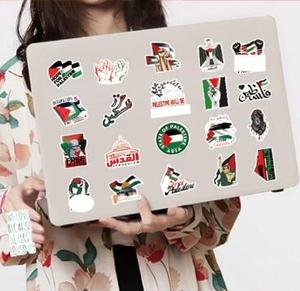Autocollants Personnalisés <span class=keywords><strong>Palestine</strong></span> 50 pcs/pack Film Arrière Téléphone Autocollant <span class=keywords><strong>Palestine</strong></span> Ordinateur Portable Drapeau Vinyle Autocollant pour Décoration - Product Image 2