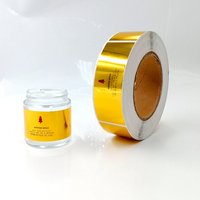Étiquette cosmétique en relief adhésive biodégradable écologique personnalisée en feuille d'or pour l'emballage de dentifrice de parfum rouge à lèvres soins de la peau
