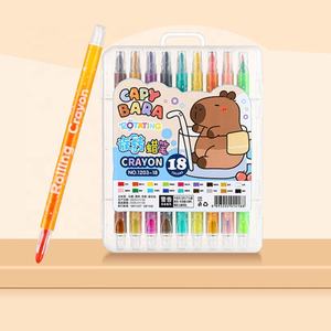 Детские рекламные пластиковые ручки для скручивания, школьные канцелярские мелки для художественных наборов - Product Image 1