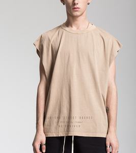 Moda canottiera uomo, 2020 100 cotone Hip Hop maschile ampia tinta unita camicia senza maniche t-Shirt canotta - Product Image 3