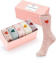 Chaussettes en laine tricotées douces, confortables et chaudes pour femme, respirantes, en coton, décontractées, pour l'hiver, à épaisseur standard, avec bordure parfaite