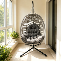 Fauteuil suspendu en métal pour l'extérieur, chaise hamac avec support, idéal pour l'école, coussin à séchage rapide – Vente en gros usine