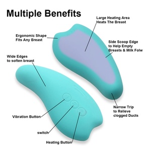 Silicone Electric Heating Vibrating Lactation Massager Women Relieve Pain Breast Care Lactation Massager - Product Image 4