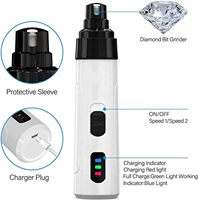 Silent Grind Pro Luxury Dog Nail Grinder - Rechargeable, en acier inoxydable et plastique, tension universelle (110-240V), coupe-griffes indolore