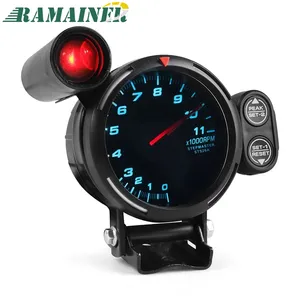 80MM Tachometer RPM Gauge High Speed stepper motor 7 Colors 0-11000 RPM Meter With Shift Light and Peak warning