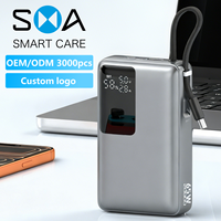 Batería Externa Personalizada con Logotipo, 20000mAh, Carga Rápida PD 65W, para iPhone, Juegos, Laptop, con Pantalla LED